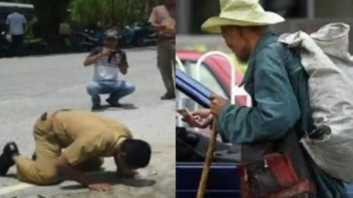 Sempat Diremehkan Seorang Pegawai Kantoran, Lihat Yang Dilakukan Pengemis Ini