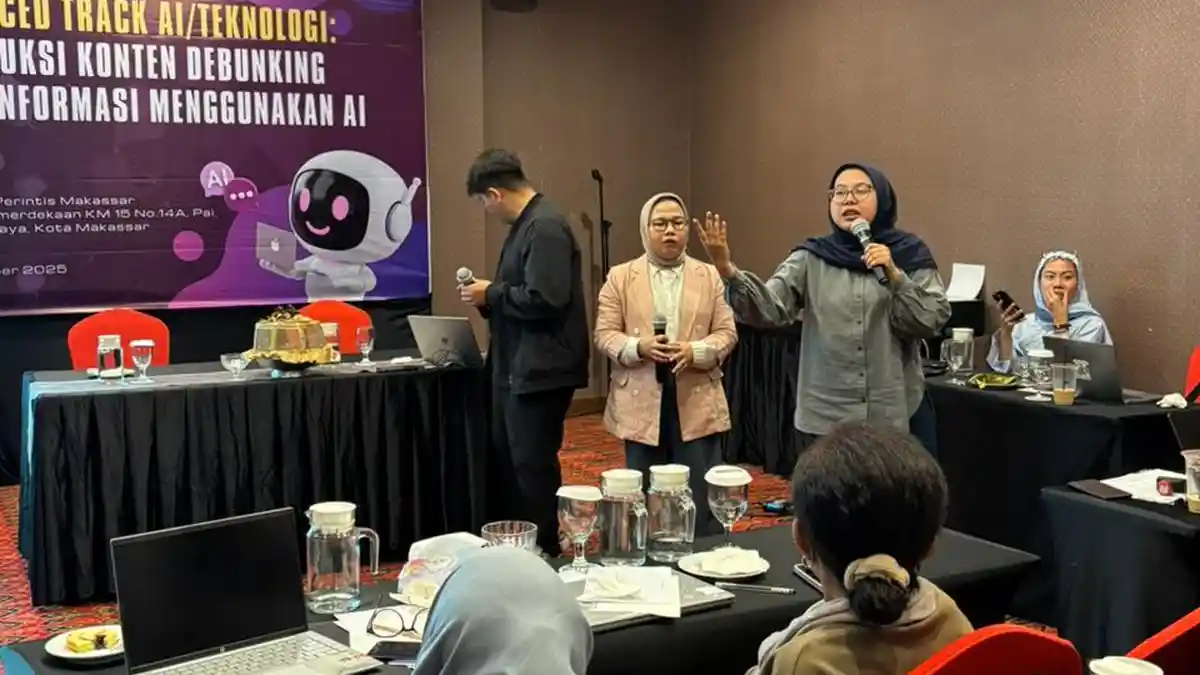 Lawan Mis/Disinformasi, KabarMakassar-BBC Media Action Gelar Training Advanced Tracking AI 
