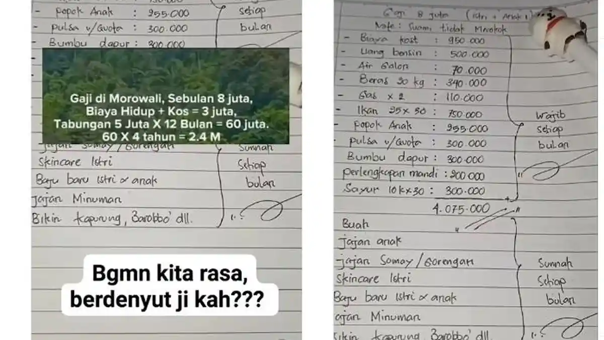 Perantau Beberkan Penghasilannya di Morowali, Ada Kategori Wajib dan Sunnah