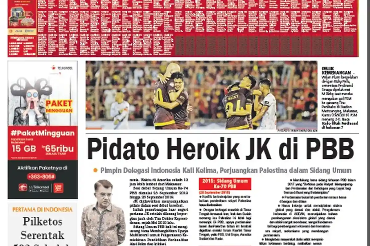 Pidato JK dalam Sidang Umum PBB Tak Pernah Luput dari Perjuangkan Kemerdekaan Palestina