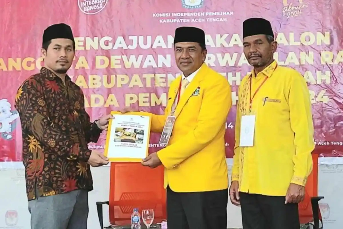 Partai Golkar Daftarkan 30 Bacaleg DPRK ke KIP Aceh Tengah, Dapil 4 Optimis Raih 2 Kursi