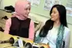 Rachel Maryam dan Marcella Zalianti di Syukuran Film Rectoverso