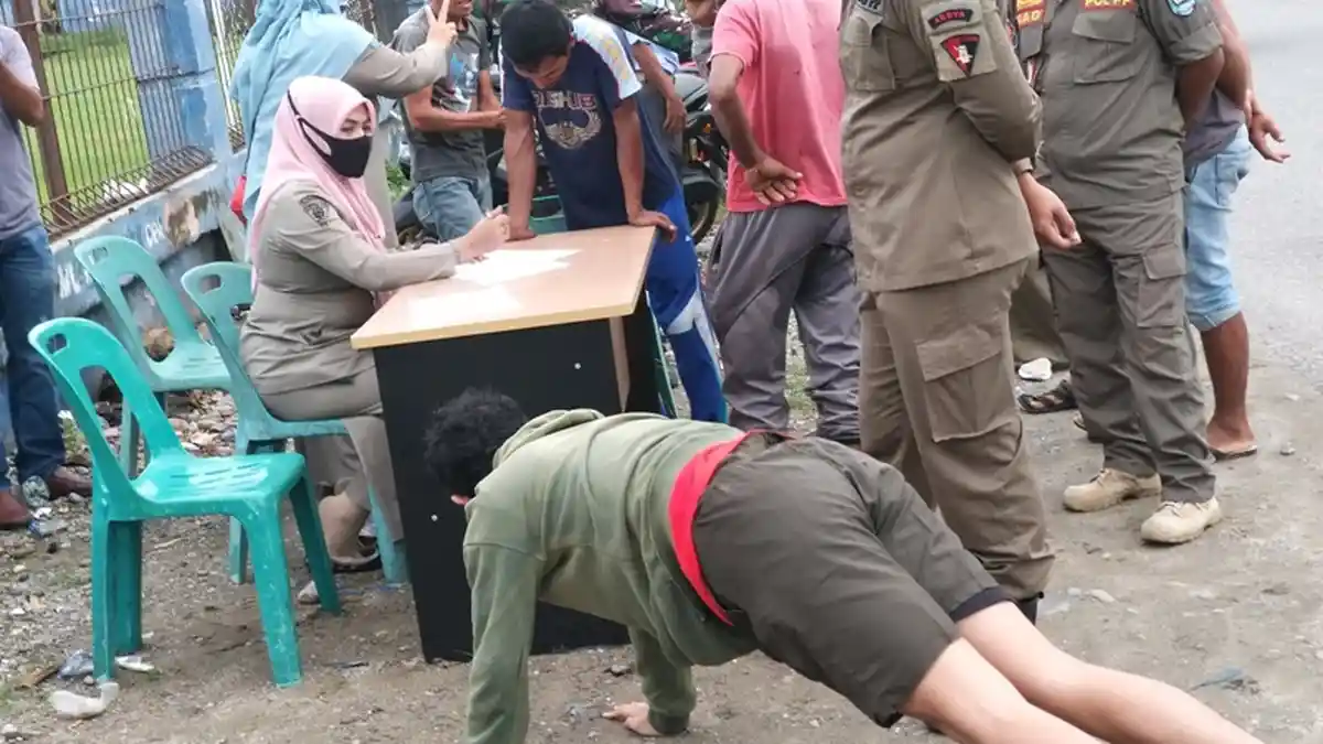 Razia Masker di Abdya, Pelanggar Beralasan Tertinggal di Rumah Hingga Ada yang Debat dengan Petugas