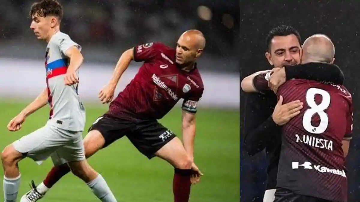 Hasil Vissel Kobe vs Barcelona 0-2, Laga Perpisahan Andres Iniesta, Tangis Pecah di Pelukan Xavi