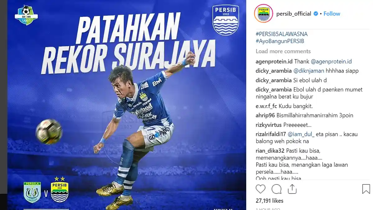 H2H Persela Lamongan Vs Persib: Prediksi, Statistik dan Line Up Starting XI Liga 1 Indonesia 2018