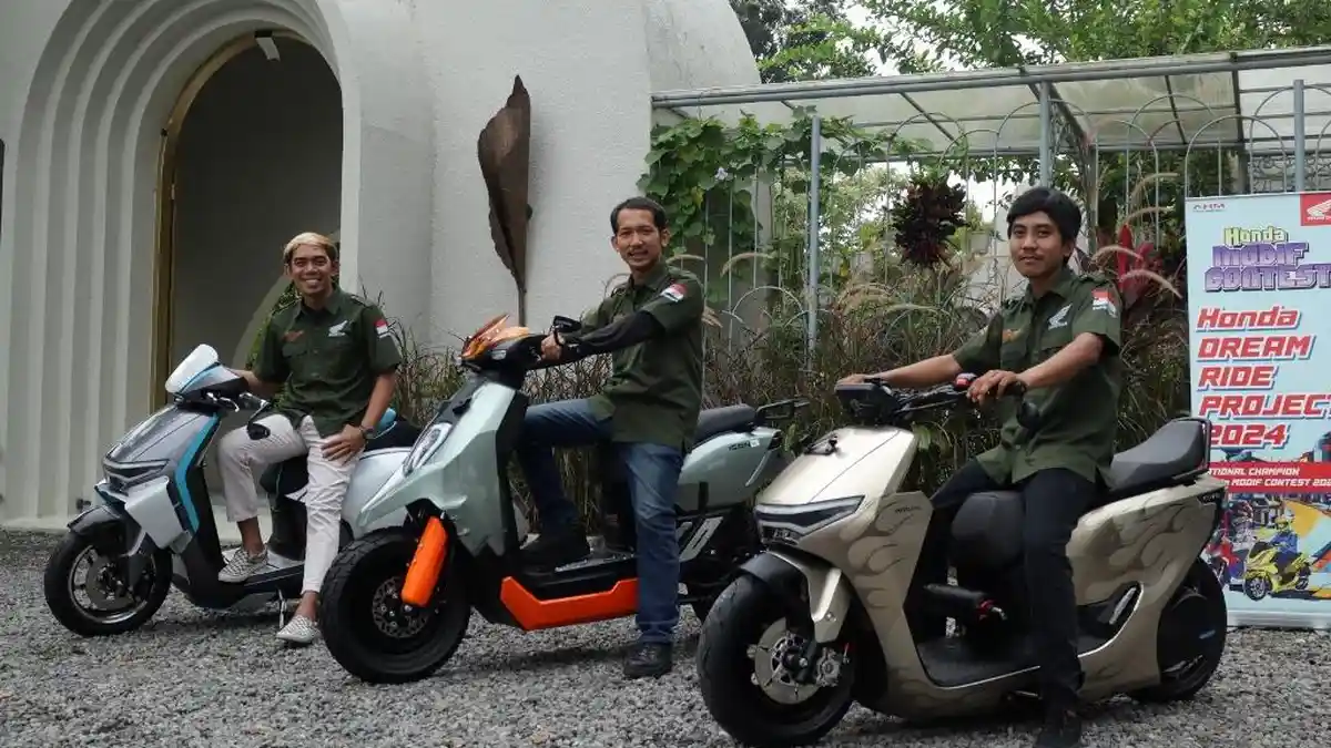 Tiga Juara Modifikasi Hadirkan Karya Perdana pada Motor Listrik Honda