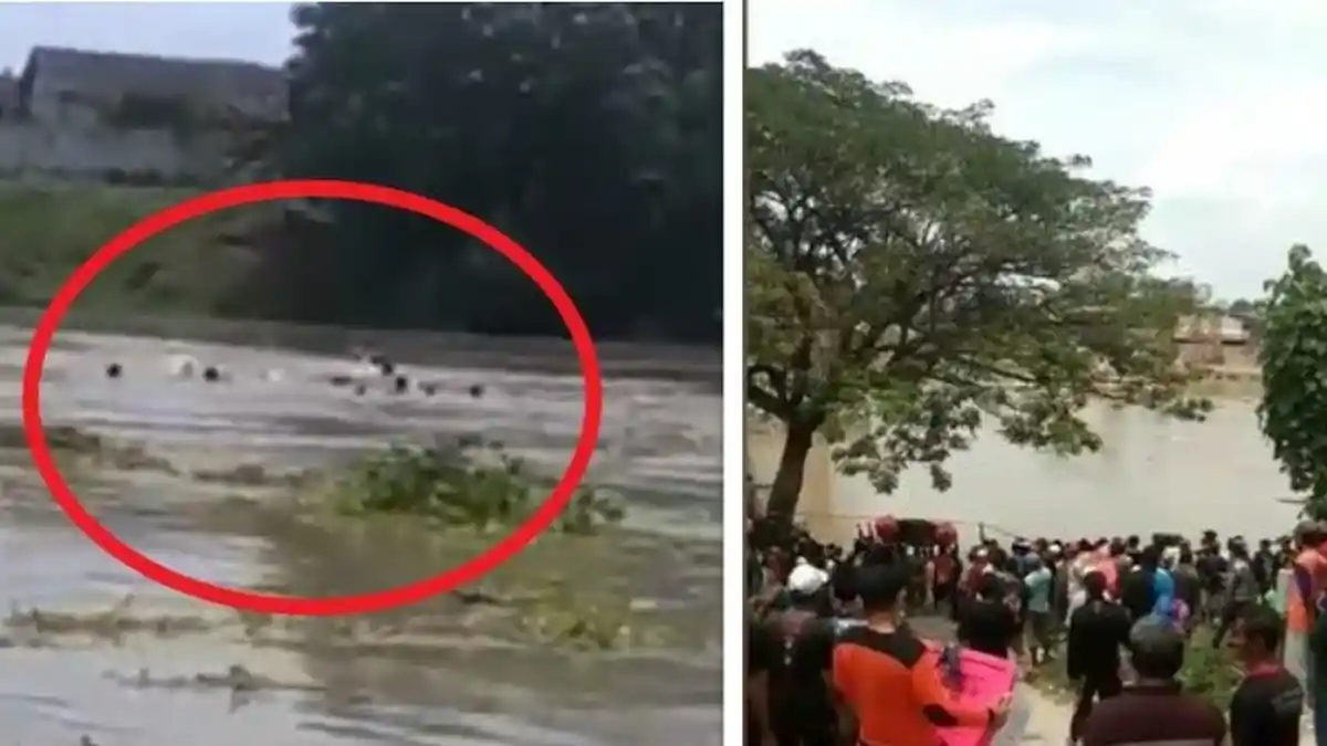 Detik-detik Penumpang Perahu Terbalik di Bojonegoro Terseret Arus, 12 Selamat 6 Hilang