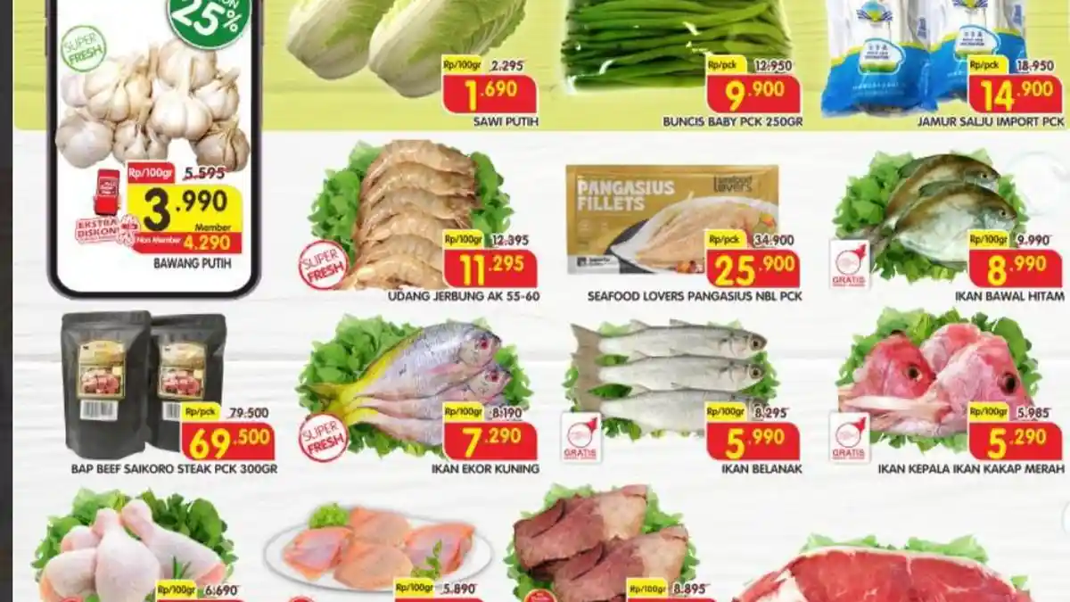 Promo JSM Superindo 4-7 Februari 2024 Diskon Heboh Sambut Imlek: Paru Sapi Rp7.950 Manggis Rp2.670