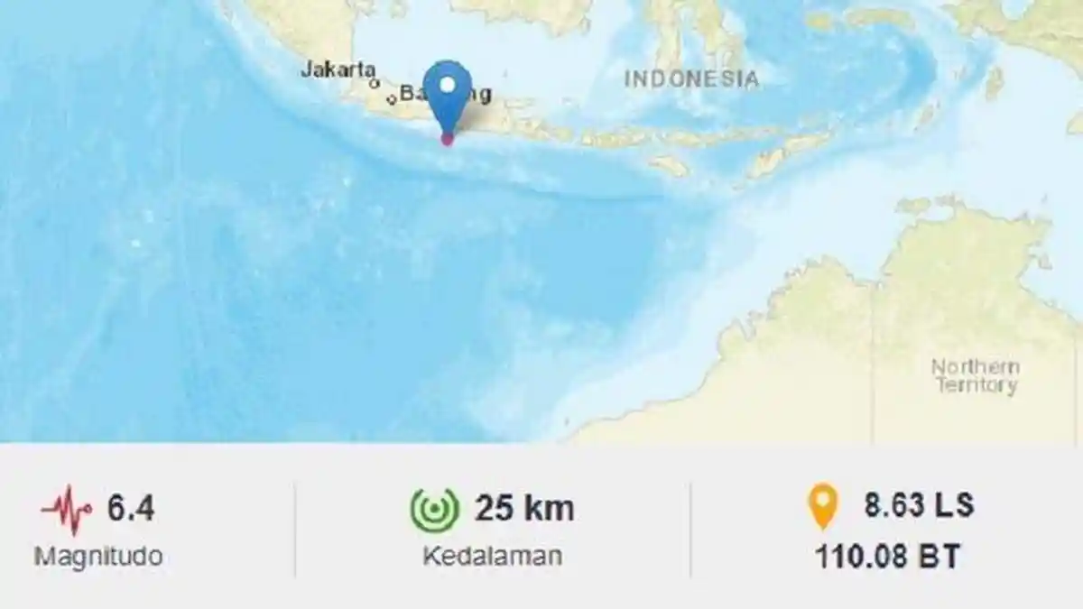 Getaran Gempa Bumi Yogyakarta Hari Ini Terasa Hingga Tasikmalaya