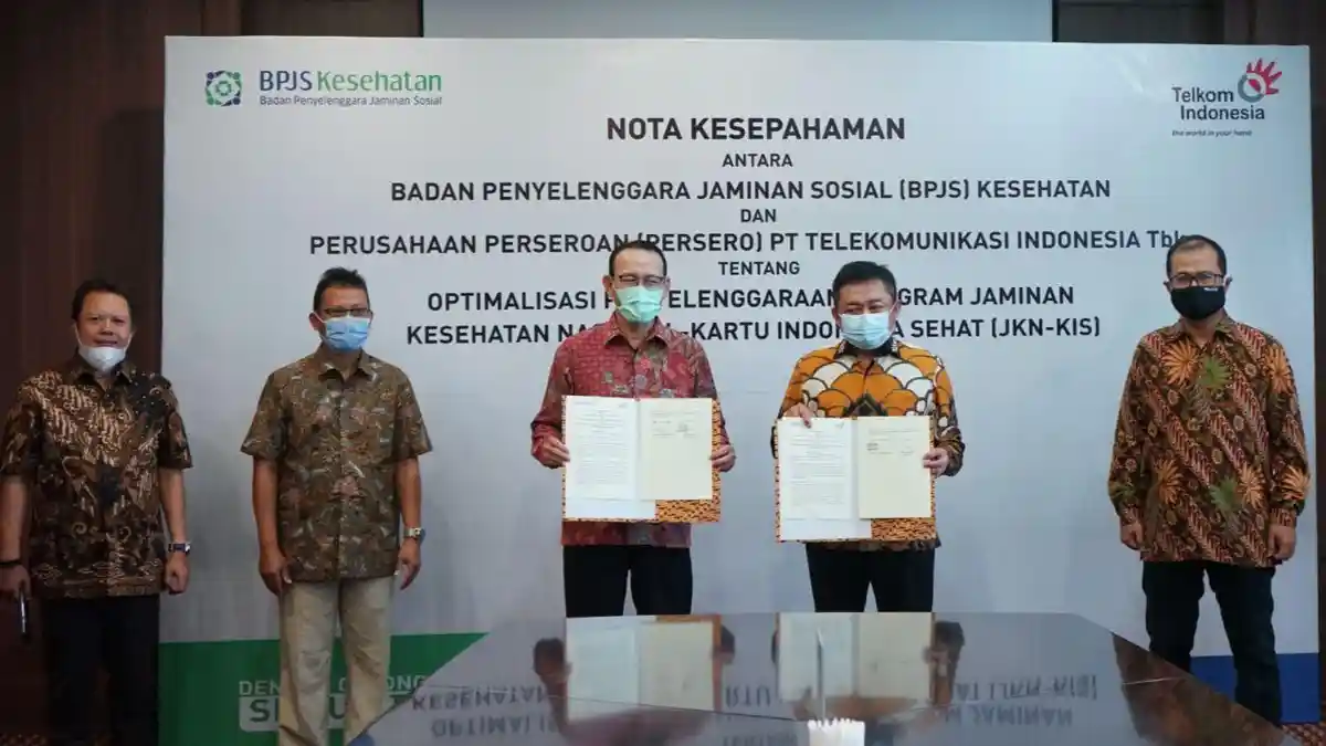 BPJS Kesehatan Teken Nota Kesepahaman dengan PT Telkom