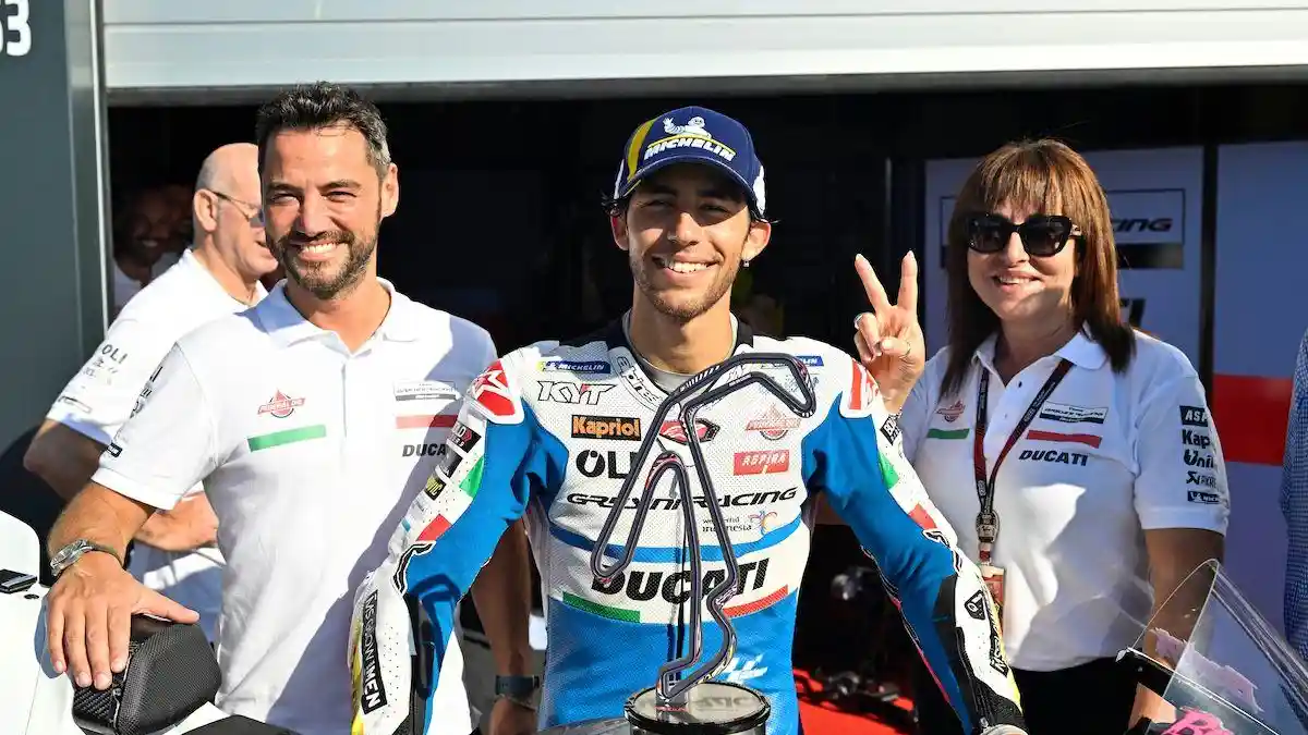 Raih Podium Pakai Livery Legenda Fausto Gresini, Enea Bastianini: Sirkuit Misano Spesial Buat Saya