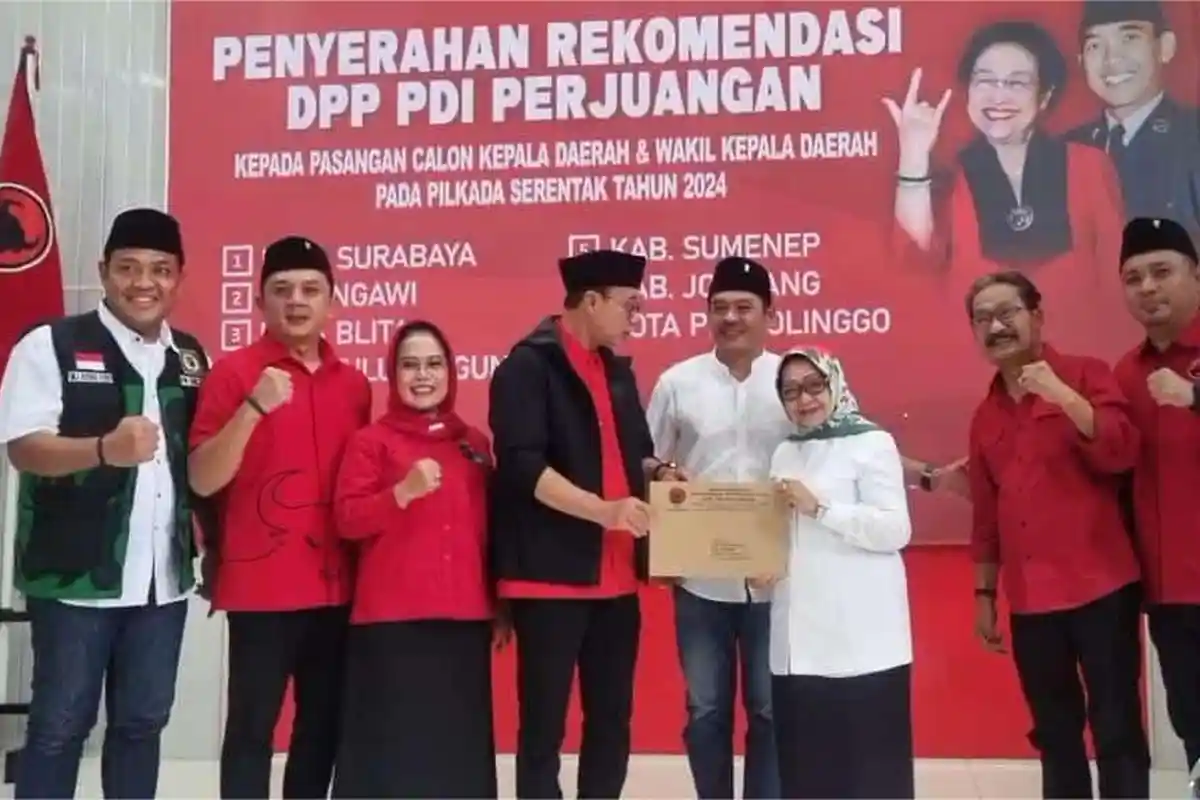 Resmi Dapat Rekom PDIP, Duet Mundjidah-Sumrambah Kembali Gebrak Pilkada Jombang 2024