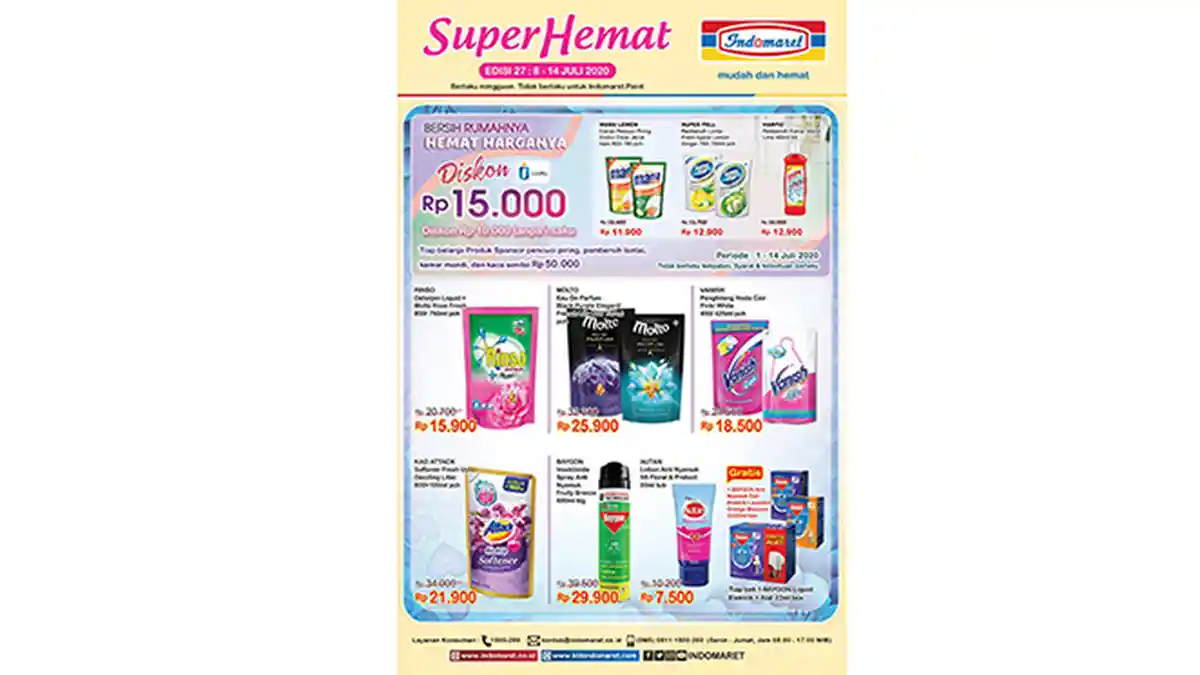 Katalog Promo Indomaret, Hari Terakhir Harga Heboh hingga Super Hemat 8 - 14 Juli 2020