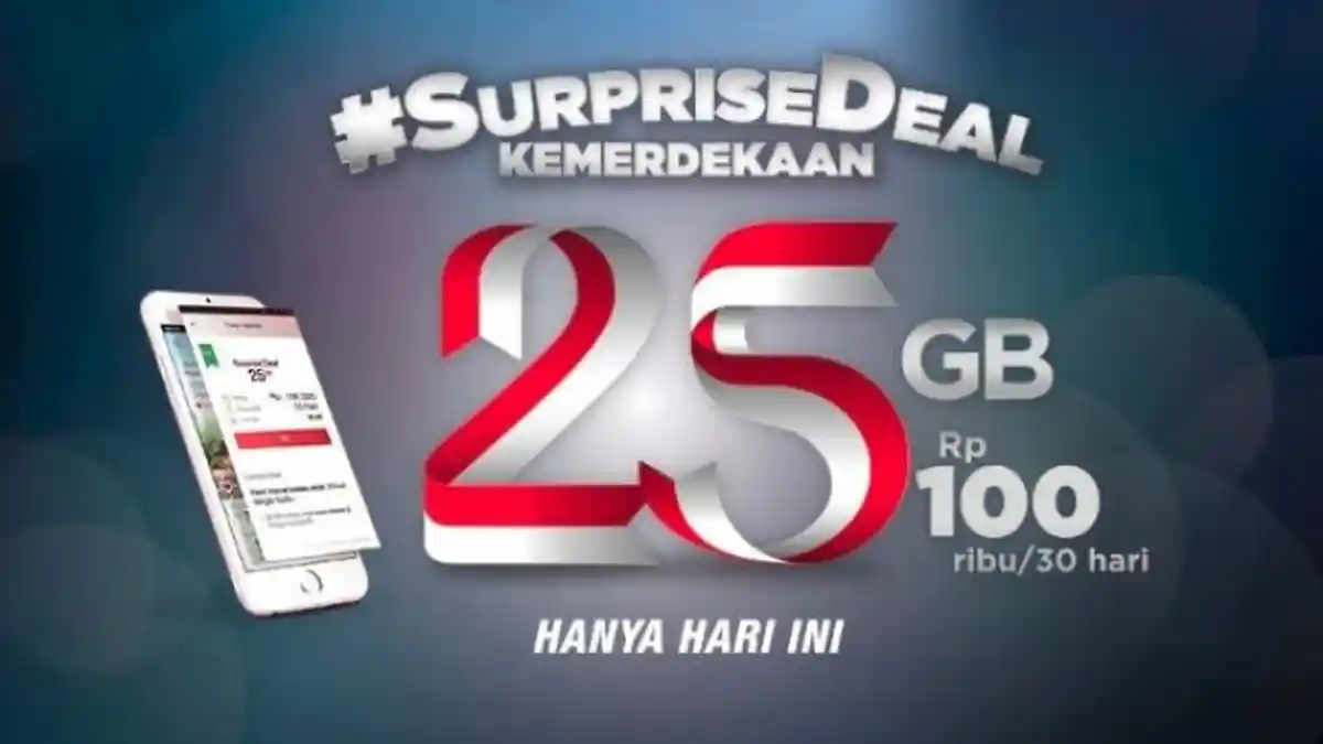 Sambut HUT RI, Telkomsel Promo Internet Murah, 25 Gb Hanya Rp 100 Ribu, Hanya Hari Ini