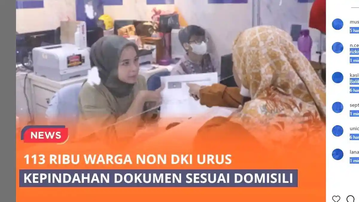 Berita Viral 113 Ribu Warga Terjaring Program NIK Dukcapil DKI Jakarta Depok Tanggerang dan Bekasi.