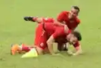 Pemain Persija Jakarta, Marko Simic bersama Rico Simanjuntak