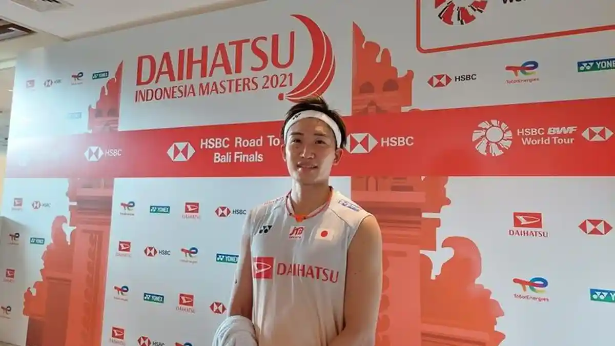 Indonesia Masters 2021: Dapat Perlawanan Sengit dari Tommy Sugiarto, Momota Senang Bisa Menang