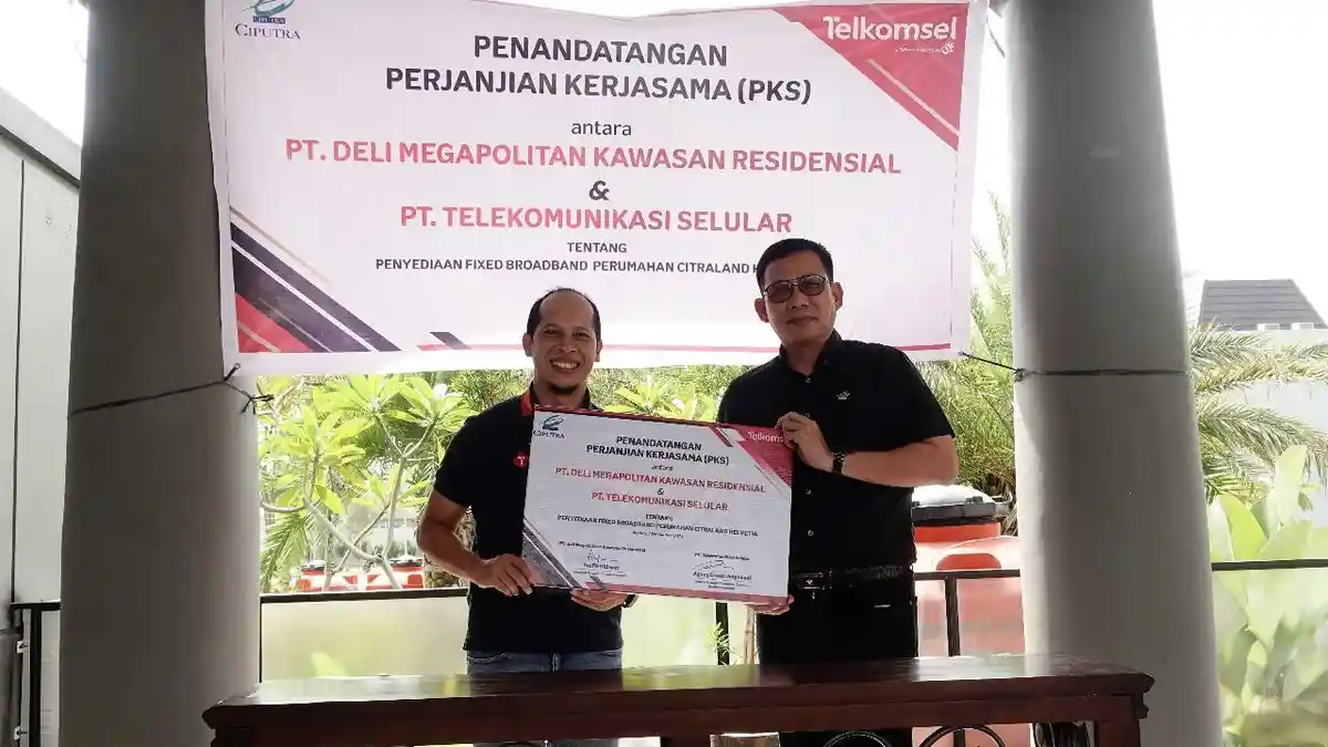 Telkomsel dan PT Deli Megapolitan Hadirkan Layanan Fixed Broadband IndiHome di Citraland Helvetia