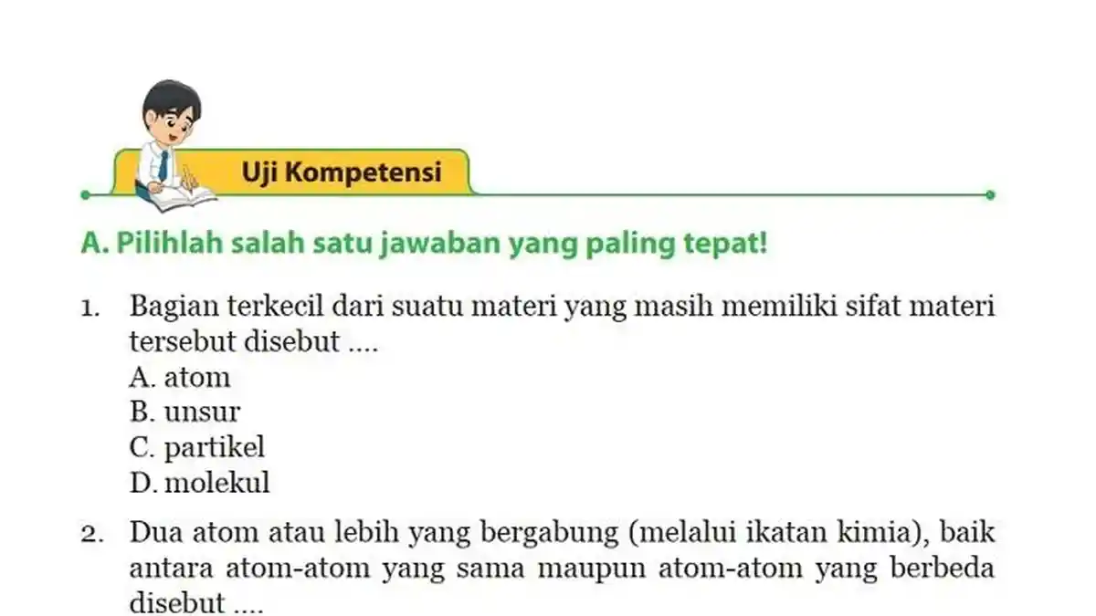Kunci Jawaban IPA Kelas 9 Semester 2 Halaman 150 151, Uji Kompetensi Bab 8: Soal Pilihan Ganda