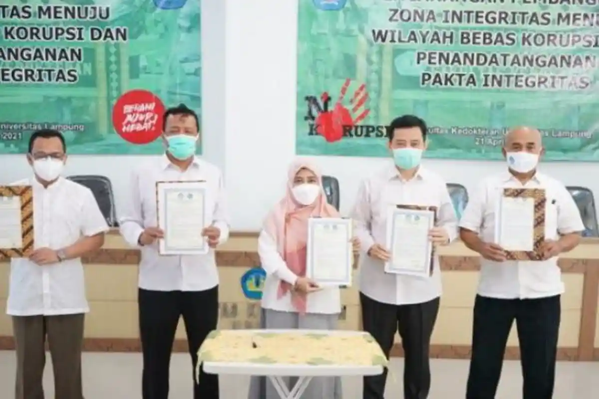 FK Unila Deklarasi Pencanangan Pembangunan ZI Menuju WBK