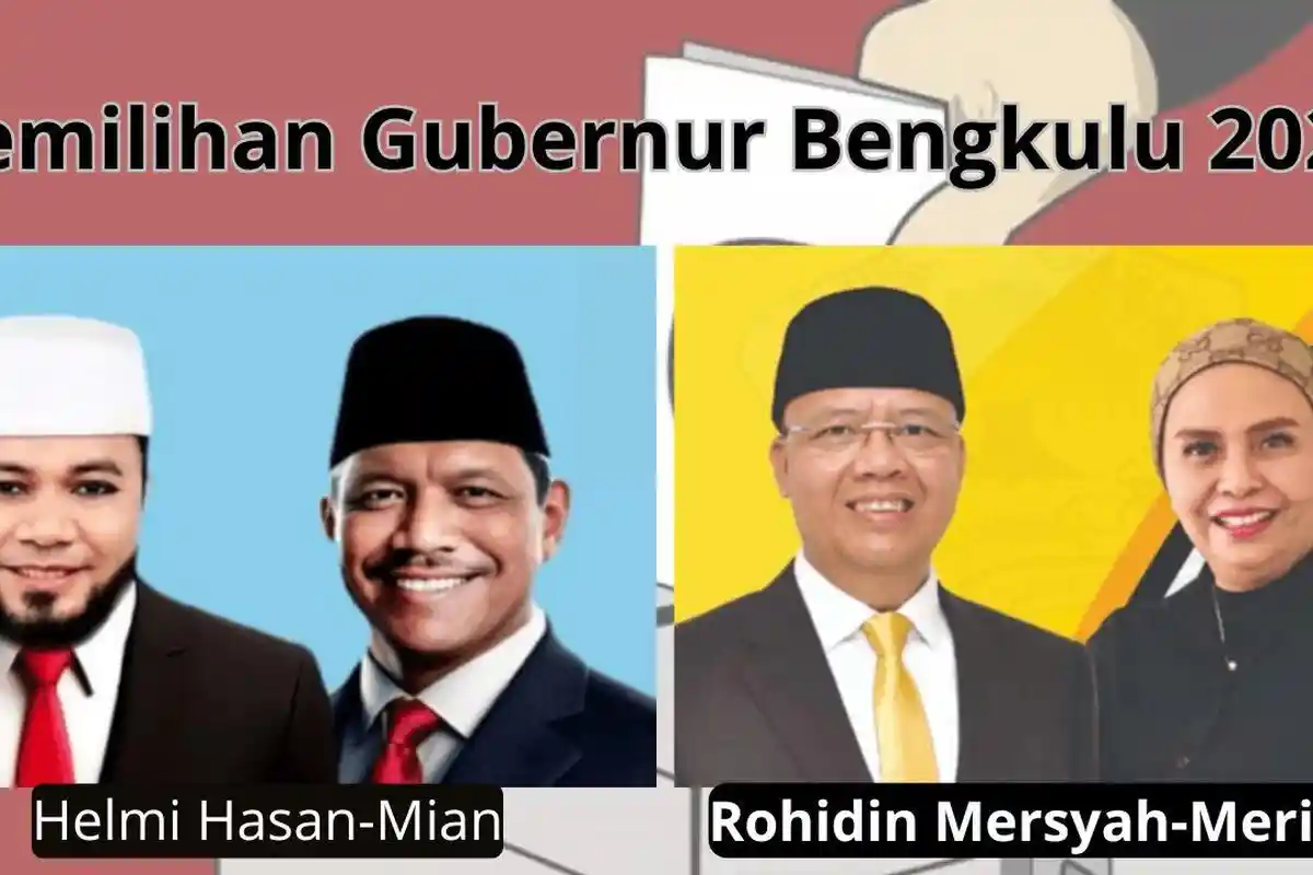 Quick Count CPI LSI Pilgub Bengkulu: Helmi-Mian 56,18 Persen, Rohidin-Meriani 43,82 Persen