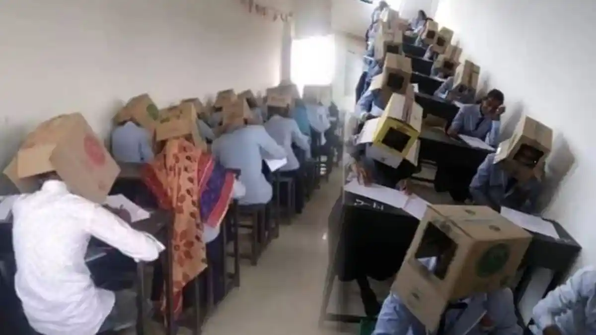 Agar Tak Menyontek, Para Mahasiswa Dipaksa Pakai Kardus saat Ujian, Dinas Pendidikan Turun Tangan