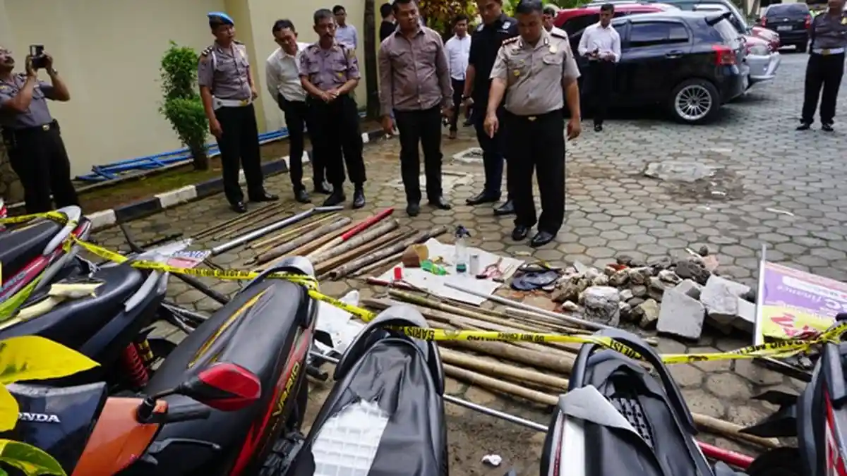 Polisi Buru Pelaku yang Terlibat Insiden Bentrok Oknum Suporter di Gunungkidul