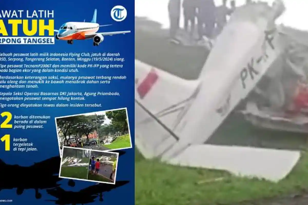 Pengakuan Saksi Mata Pesawat Jatuh di BSD Tangerang dan Daftar Nama Korban
