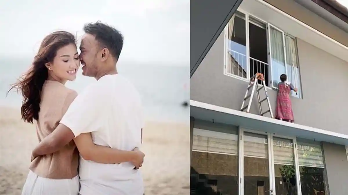 Dijuluki Super Mom, Sarwendah Naik Tangga Bersihkan Kaca Rumah Sendiri, Terkuak Ini Alasannya