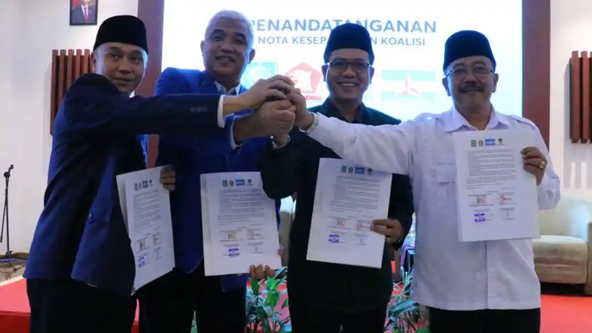 Pilkada Kabupaten Bandung, Koalisi PKB, Nasdem, Demokrat dan Gerindra Kembali Usung Dadang Supriatna