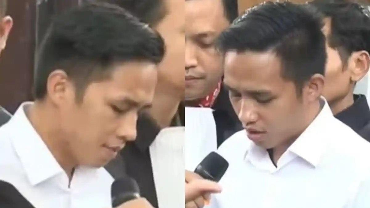 SUARA Bergetar Bharada E, Mohon Maaf Atas Kematian Brigadir J, Ikhlas Tak Ajukan Nota Pembelaan