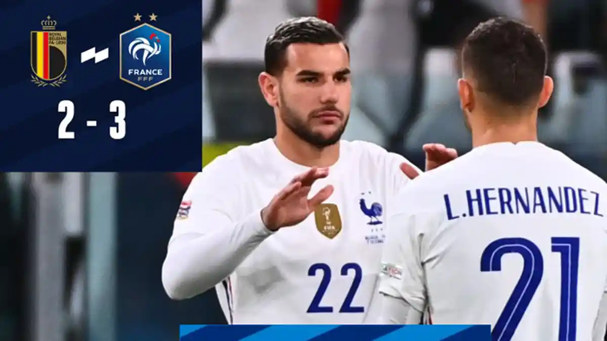 Hasil Belgia vs Prancis, Gol Pemain AC Milan Theo Hernandez Jadi Penentu, Prancis Menang