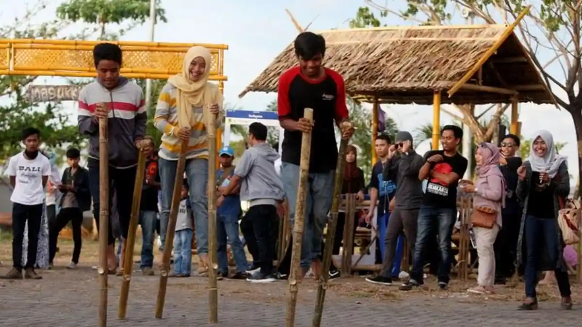 FOTO: Ada permainan Tradisional di Cipika Play AMUSE Indosat Ooredoo
