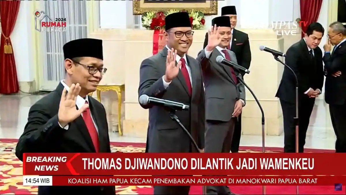 Thomas Djiwandono Resmi Dilantik Presiden Jokowi jadi Wakil Menteri Keuangan