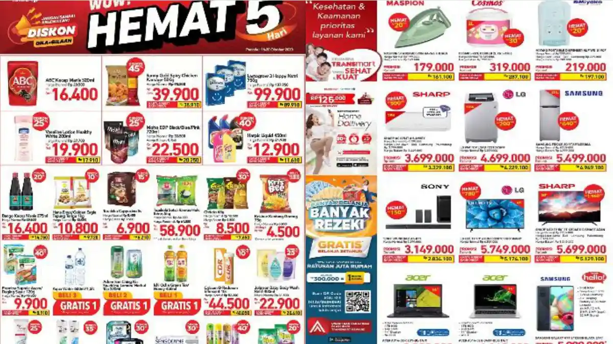 Katalog Promo Transmart Carrefour 16-20 Oktober 2020 - Produk Kesehatan, Snack, Diskon Elektronik