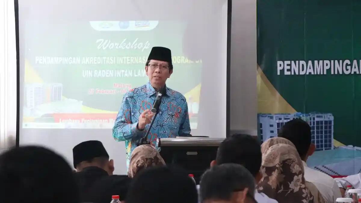 Rektor UIN Raden Intan Lampung Buka Kegiatan Workshop Pendampingan Akreditasi Internasional
