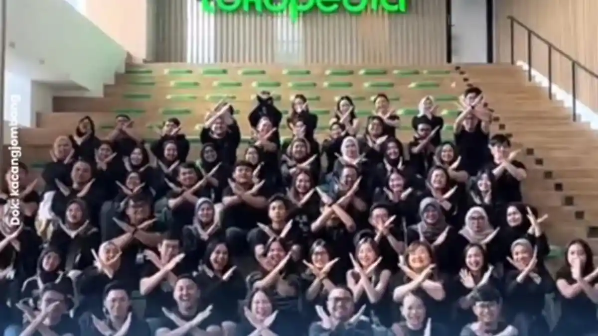 Viral di Medsos, Ramai-ramai Karyawan Tokopedia Tolak Ajakan Makan Siang: Udah di Lay-Off - Tribunnews.com