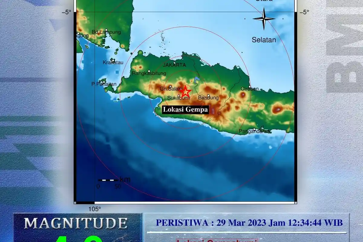 Gempa Terkini di Jawa Barat Mengguncang Sukabumi dengan Pusat Gempa Termasuk Gempa Dangkal di Darat