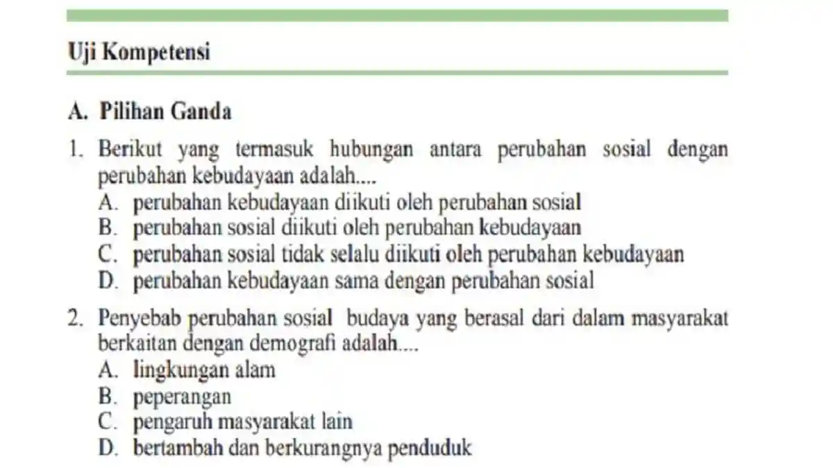 Kunci Jawaban IPS Kelas 9 Halaman 149, 150, Mengapa Masyarakat Mengalami Perubahan Sosial Budaya?
