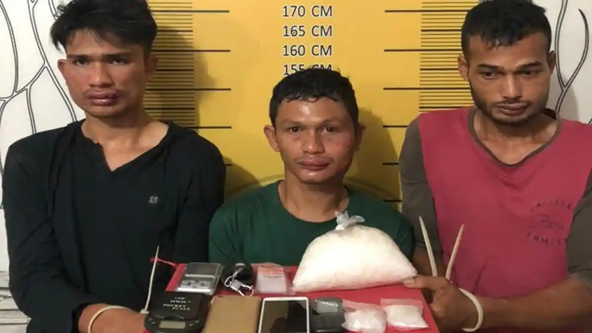 Pemuda Bireuen dan Langsa Ditangkap Saat Transaksi Sabu Sebanyak 7 Ons
