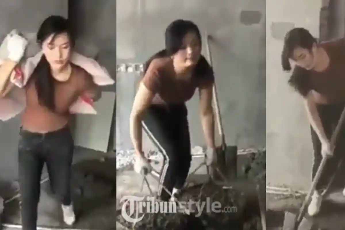 Alasan Wanita Cantik Ini Bekerja sebagai Kuli Bangunan Sungguh Mengharukan