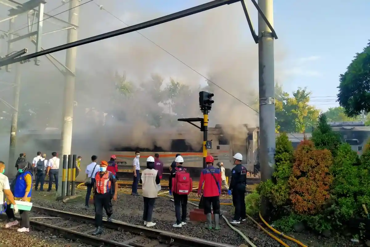 Kebakaran Gerbong Kereta di Stasiun Tugu Yogyakarta Tak Berdampak Terhadap Perjalanan KA