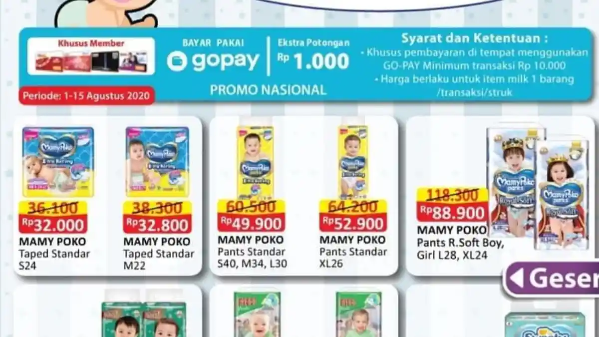 Belanja Susu, Popok hingga Paket Data Telkomsel Murah dengan Promo Alfamart Hari Ini 10 Agustus 2020