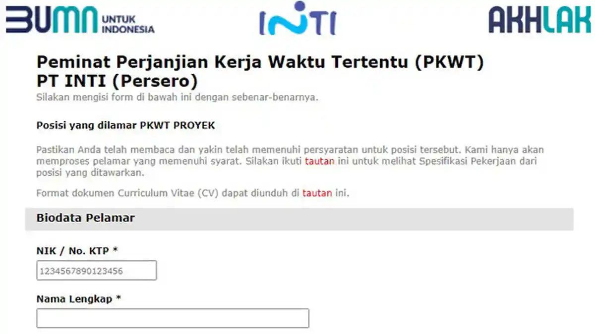 Lowongan Kerja BUMN PT INTI untuk Lulusan SMK hingga Lulusan S1
