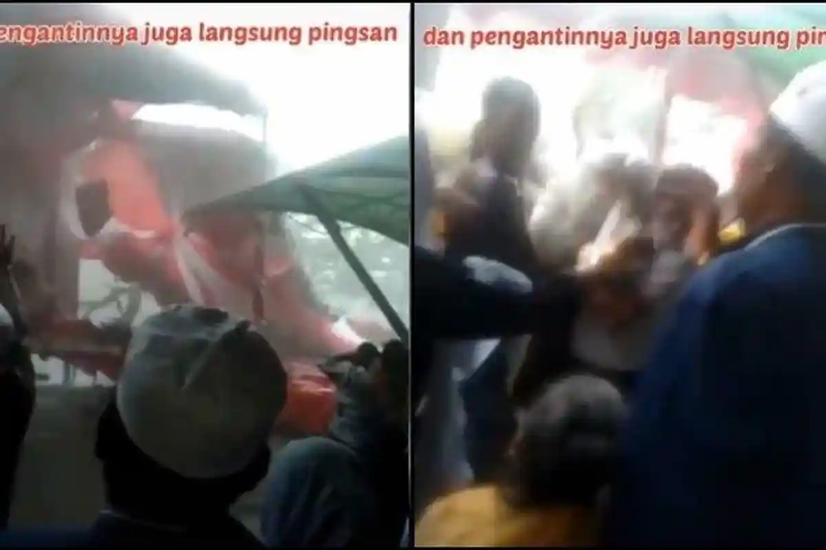 Viral Pernikahan Kacau, Tamu Berhamburan dan Pengantin Wanita Sampai Pingsan, Netizen Sebut Mantan