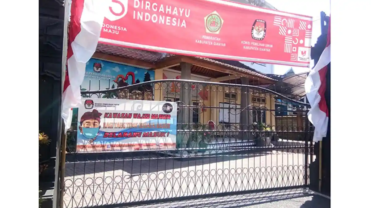 Ketua KPU Gianyar Positif Covid-19, Kantor KPU Gianyar Ditutup Selama 14 Hari