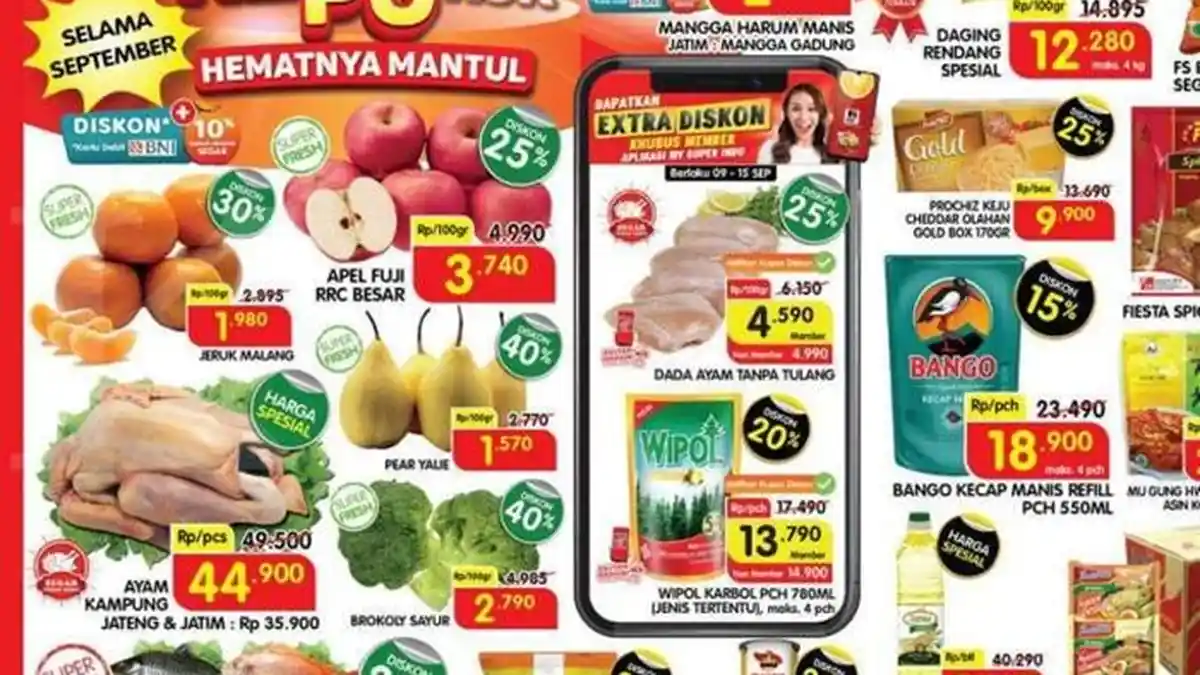 Promo Superindo Hari ini Sabtu 11 September 2021, Minyak Goreng, Ayam hingga Pampers Anak Murah