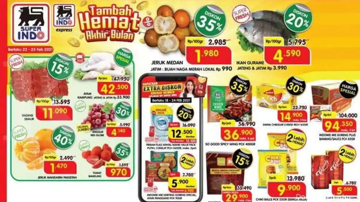 PROMO Hari Hari Swalayan Terbaru, Cek Harga Diskon Promo Superindo Hari Ini Kamis 25 Februari 2021