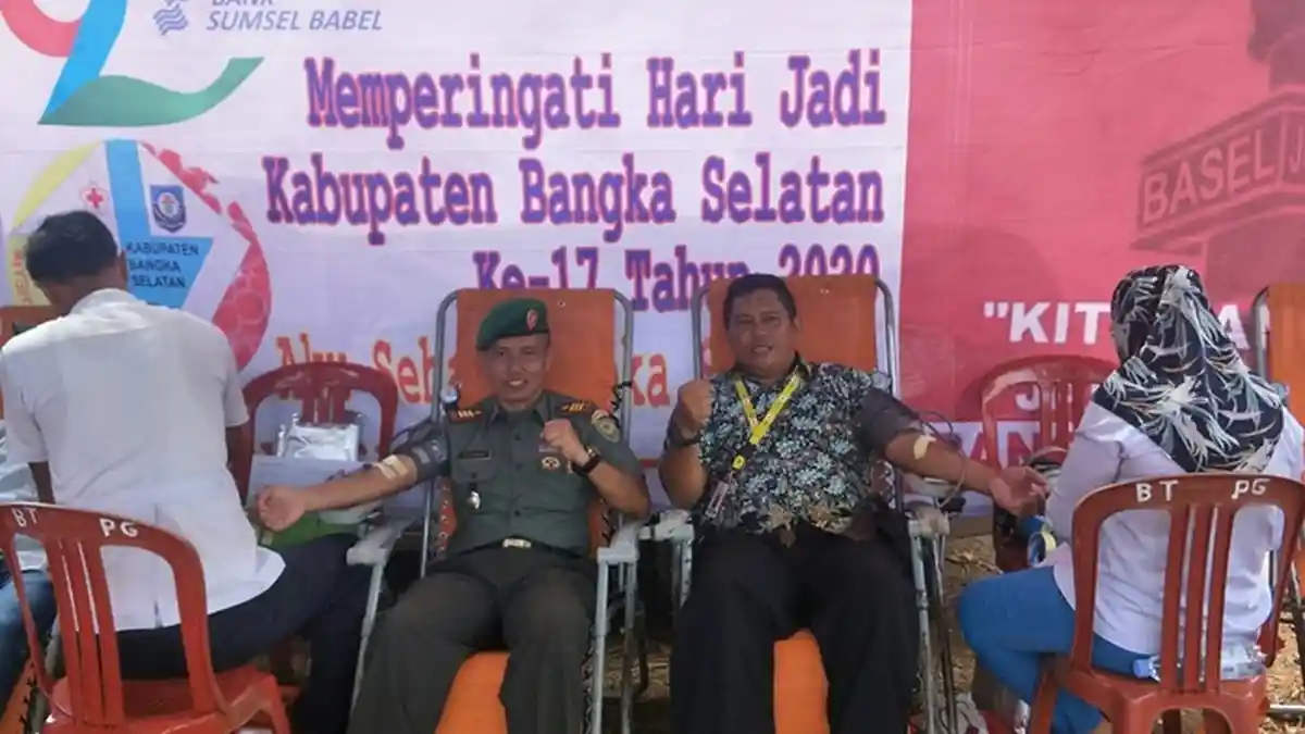 PMI Gelar Donor Darah Memperingati HUT ke 17 Bangka Selatan