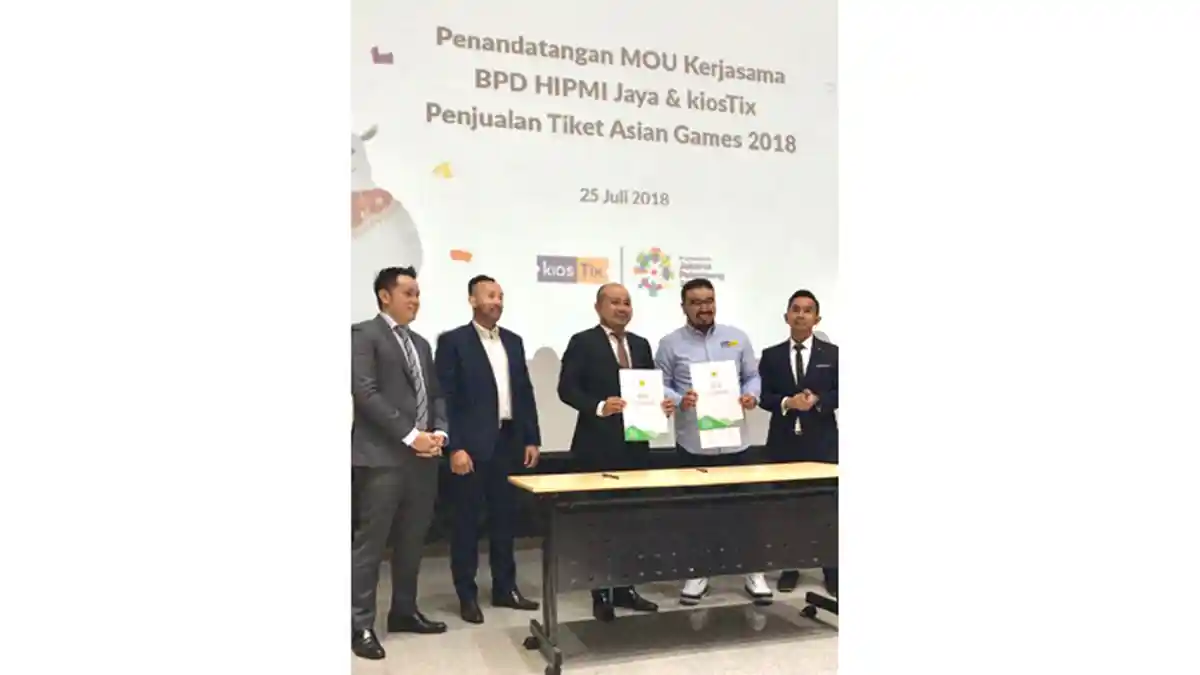 HIPMI Jaya Gandeng KiosTix dalam Mendukung Asian Games 2018